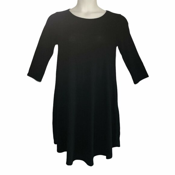 Zenana Outfitters Dresses & Skirts - 2/$30 Zenana Outfitters Dress Jersey Black Pockets Womens Small 3/4 Sleeve A Lin